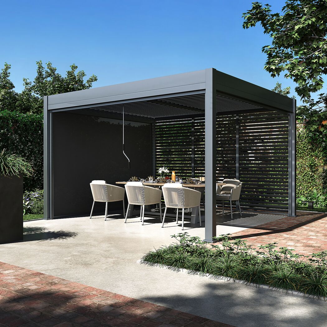 Sichtschutzelement für Pergola anthrazit 360 x 720 cm