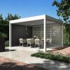 Sichtschutzrollo für Pergola weiß 360 x 720 cm