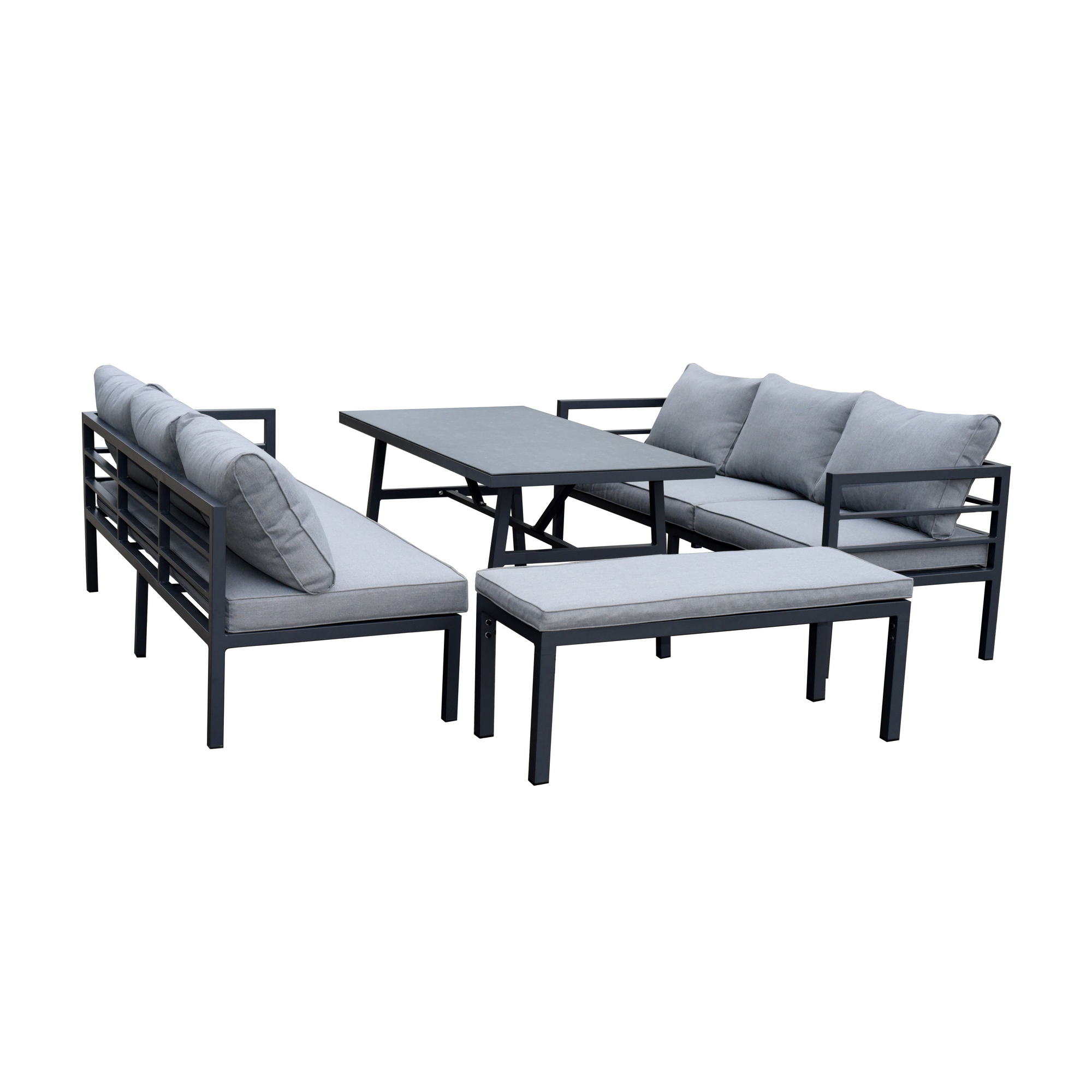 Ecklounge 'Maia' anthrazit 4-teilig