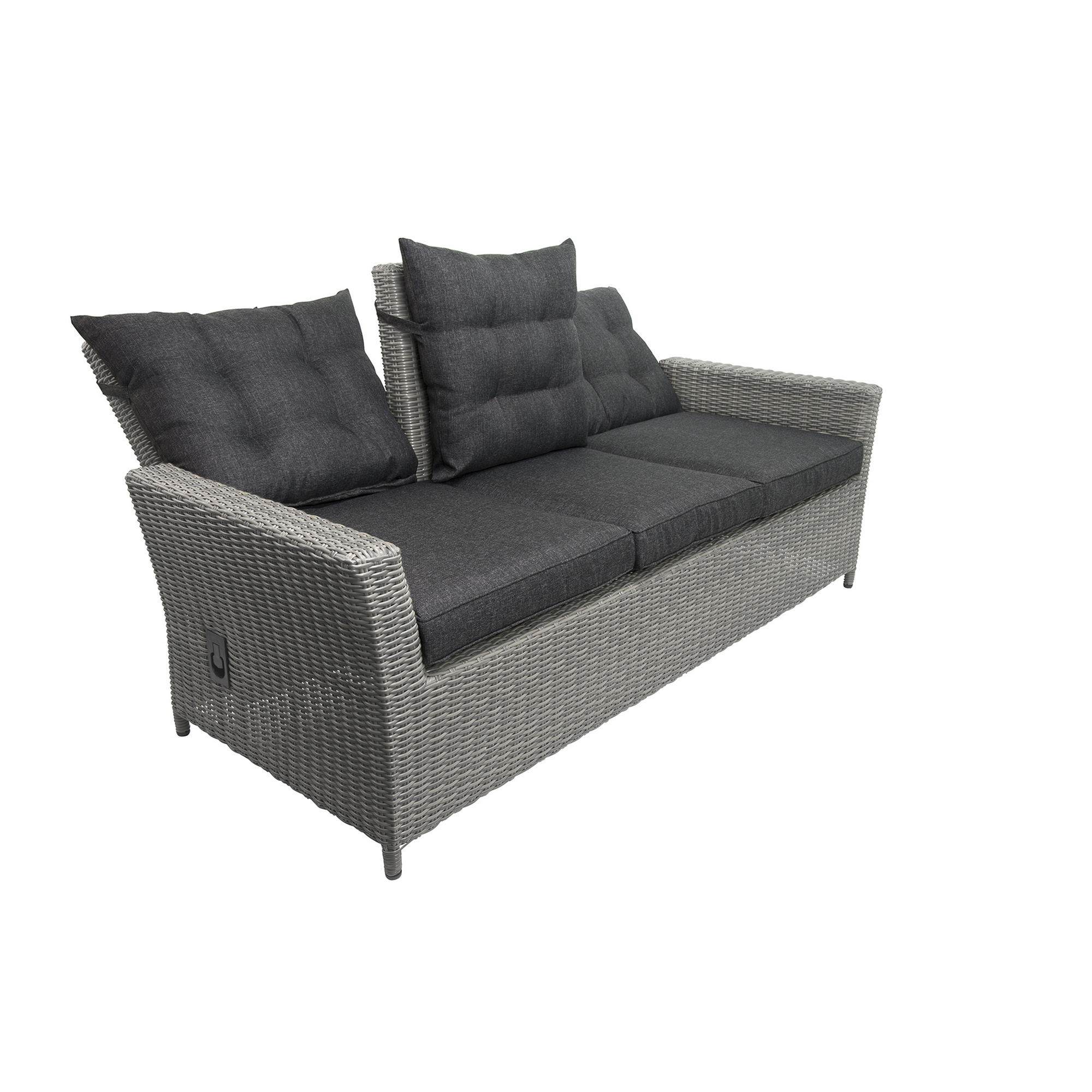 Dining-Lounge 'Asti' Rattan grau 6-teilig