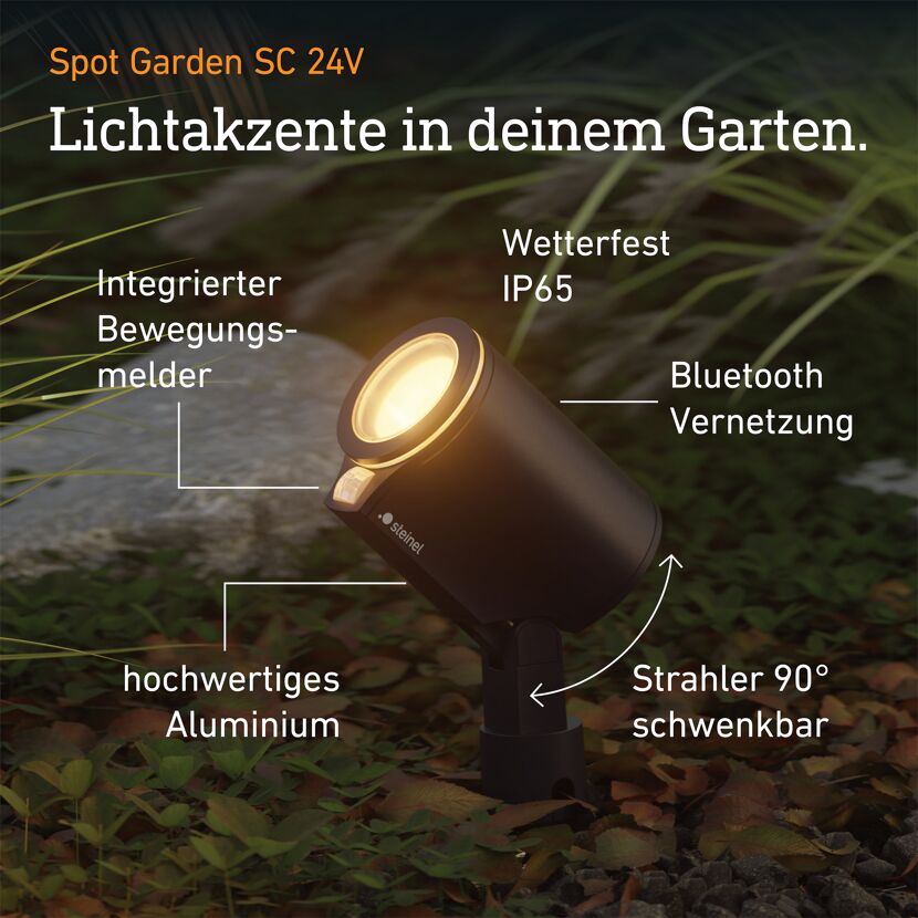 Strahler 'Spot Garden SC 24V' anthrazit 11,8 x 36,9 cm