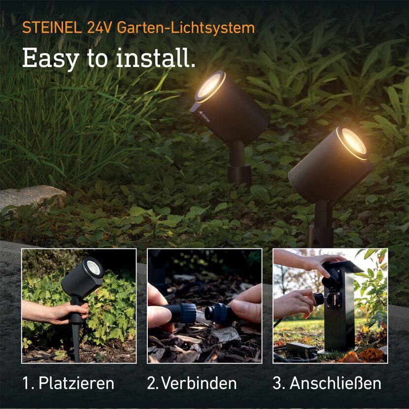 Strahler 'Spot Garden C 24V' anthrazit 11,8 x 36,9 cm