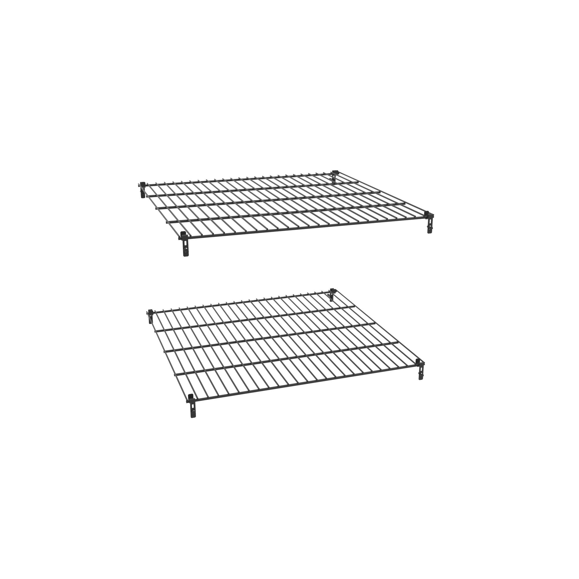 Regalset für Anlehn-Gewächshaus Ida 900/1300 schwarz 2 Stück