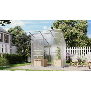 Gewächshaus 'Palma 4450' 195,8 x 229,4 cm mit 6 mm Hohlkammerplatten aluminiumfarben