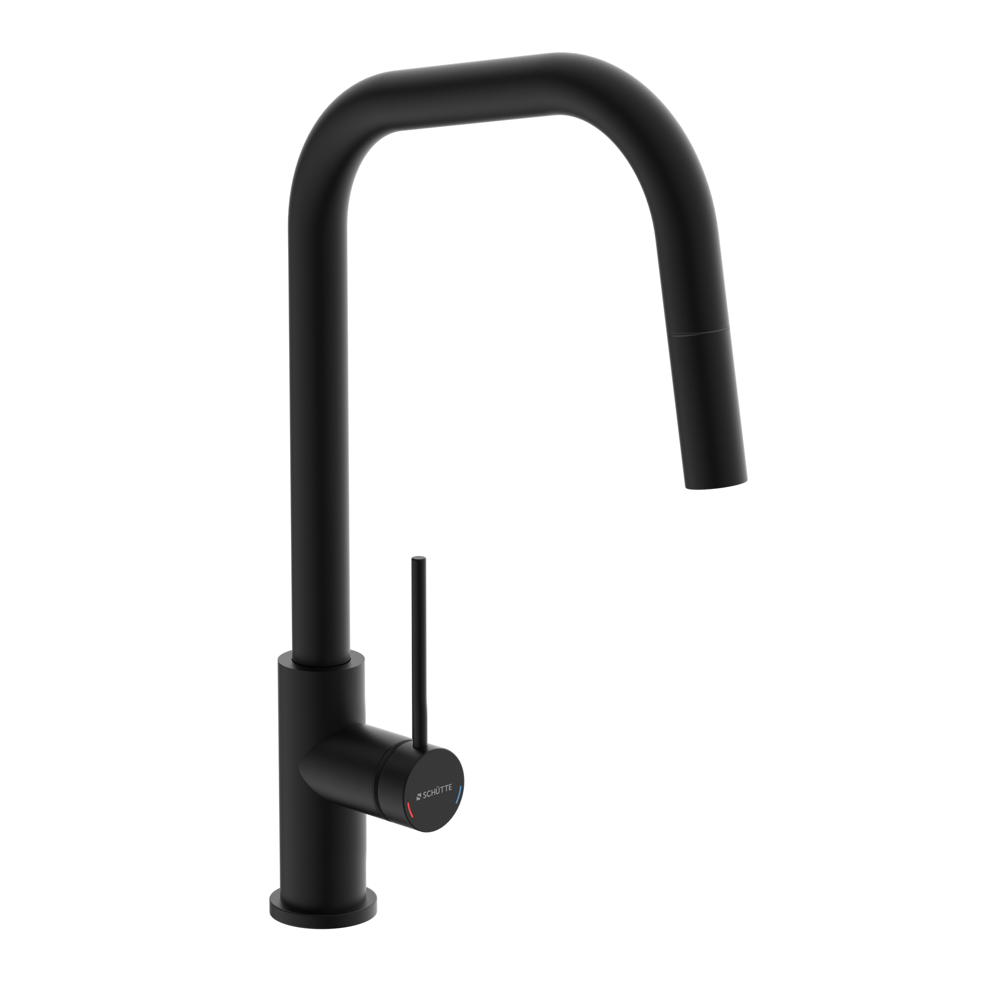 Hochdruck-Spültischarmatur 'Joseph' mattschwarz mit herausziehbarem Auslauf