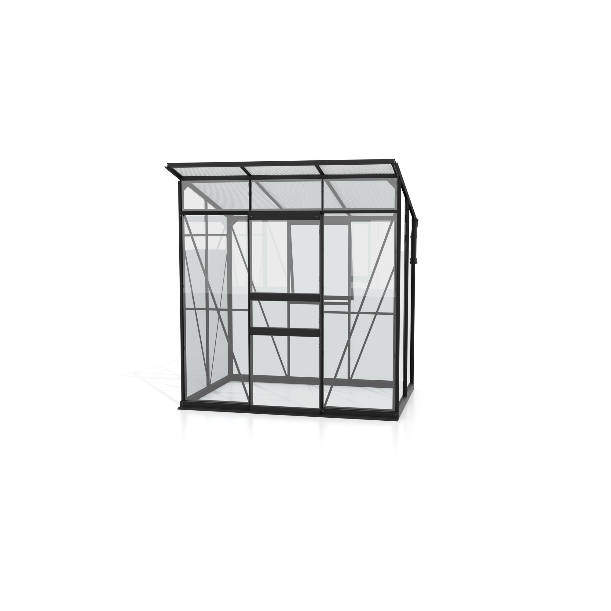 Gewächshaus 'Palma 3250' 196 x 167 cm mit ESG/HKP schwarz