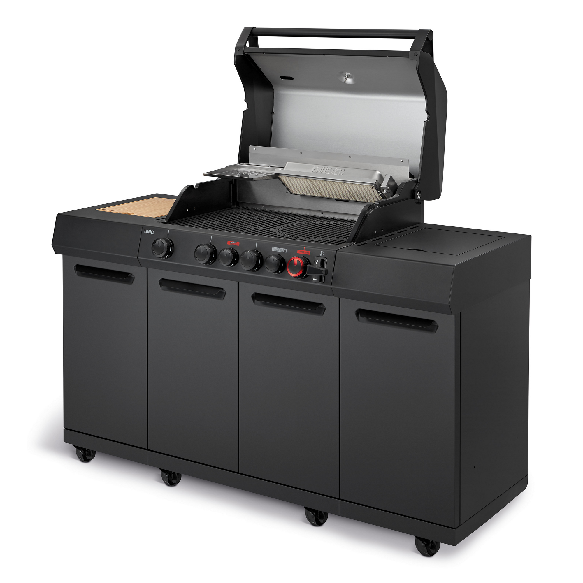 Outdoor-Küche 'Uniq 4 IK Cruster' anthrazit 155 x 120 x 65,5 cm