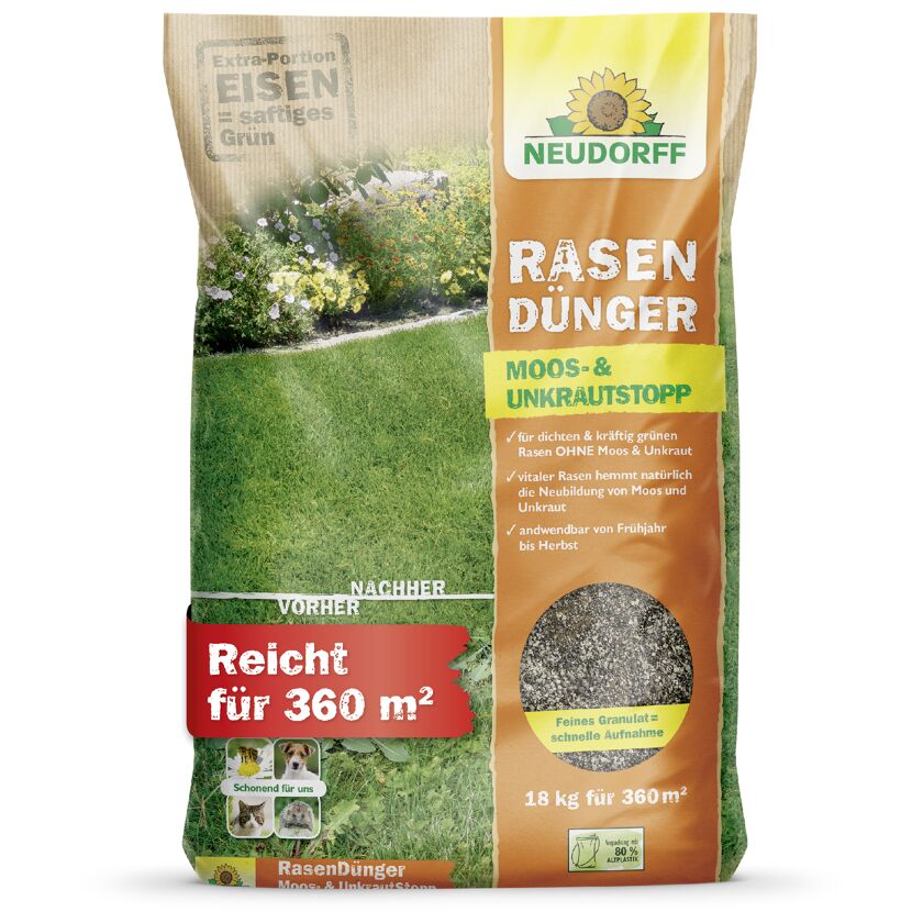 RasenDünger Moos- & UnkrautStopp 18 kg