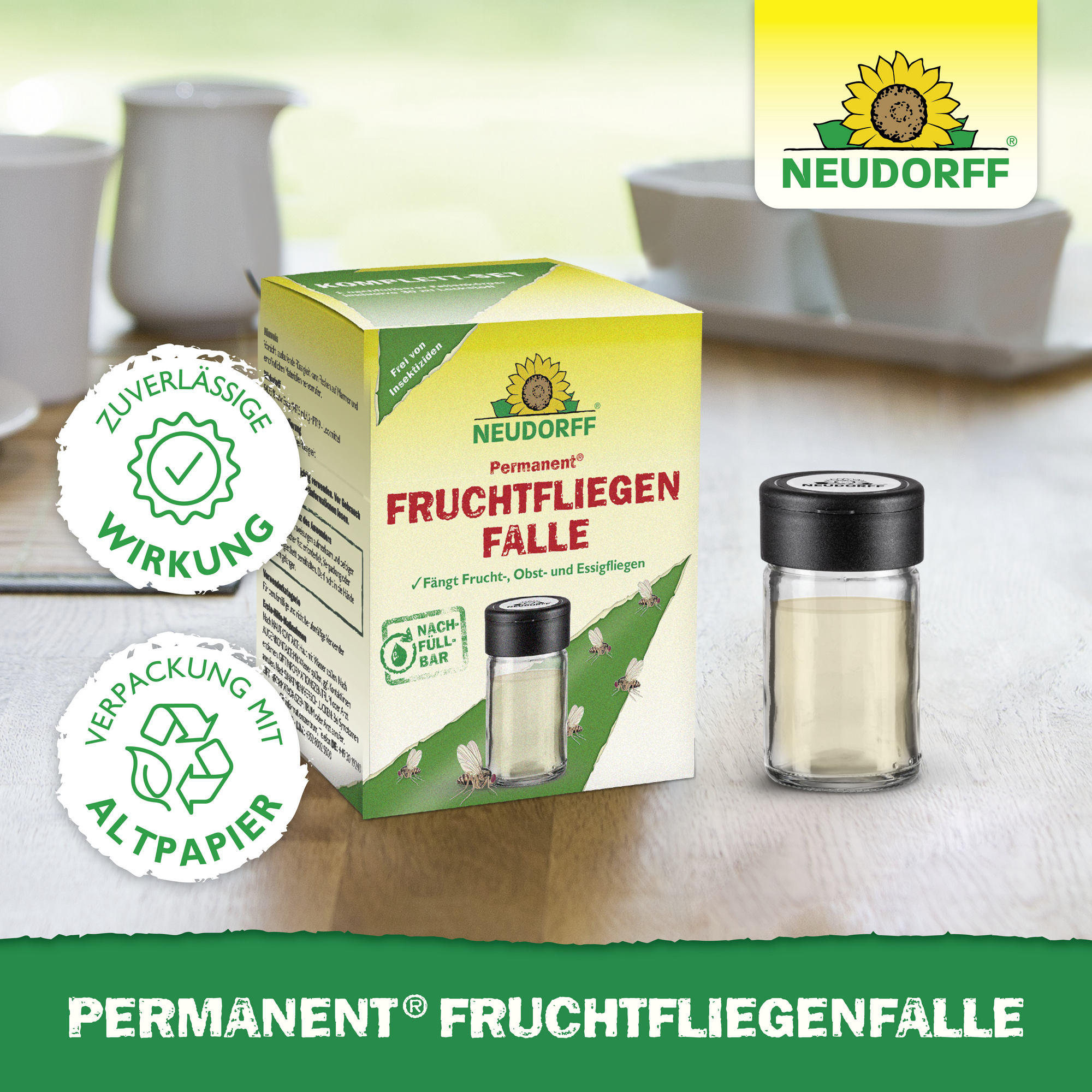 Fruchtfliegenfalle 'Permanent' nachfüllbar 1 Stück