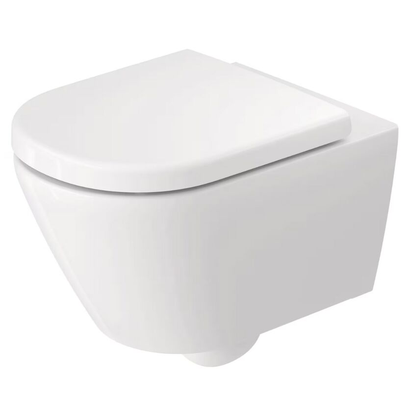 Wand-WC spülrandlos 'D-Code' inklusive WC-Sitz weiß
