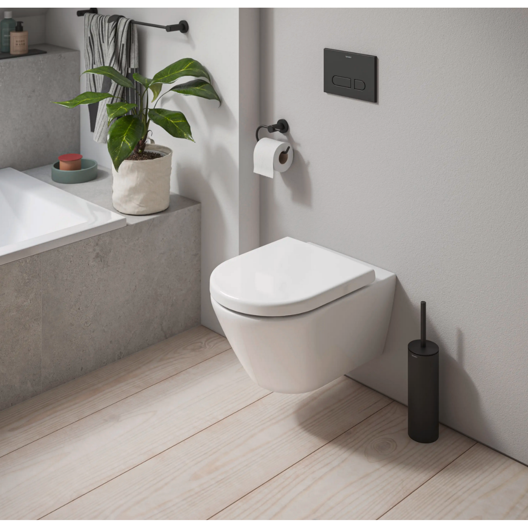 Wand-WC spülrandlos 'D-Code' inklusive WC-Sitz weiß