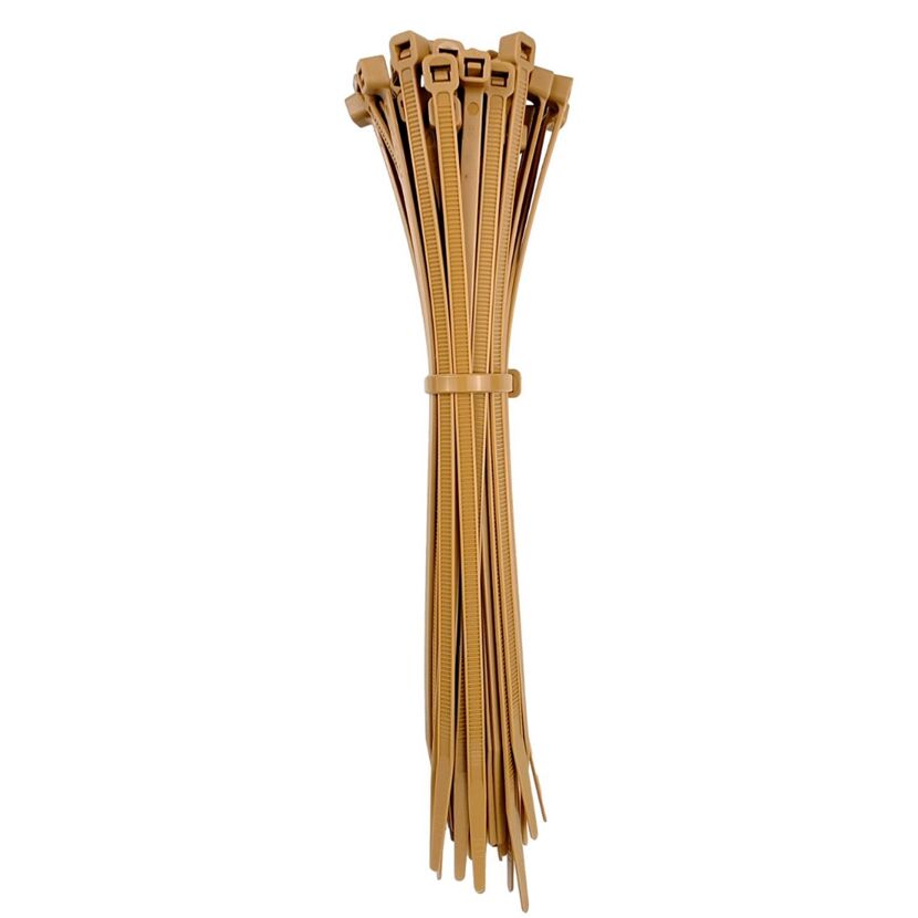 Kabelbinder 'OutdoorFix' bambus dunkel 200 x 4,6 mm 50 Stück