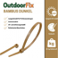 Kabelbinder 'OutdoorFix' bambus dunkel 200 x 4,6 mm 50 Stück