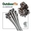 Kabelbinder 'OutdoorFix' aluminiumfarben 200 x 4,6mm 50 Stück
