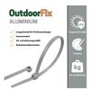 Kabelbinder 'OutdoorFix' aluminiumfarben 200 x 4,6mm 50 Stück