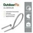 Kabelbinder 'OutdoorFix' aluminiumfarben 200 x 4,6mm 50 Stück