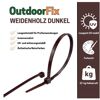 Kabelbinder 'OutdoorFix' weidenholz dunkel 150 x 3,6 mm 50 Stück