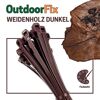 Kabelbinder 'OutdoorFix' weidenholz dunkel 200 x 4,6 mm 50 Stück