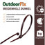 Kabelbinder 'OutdoorFix' weidenholz dunkel 200 x 4,6 mm 50 Stück