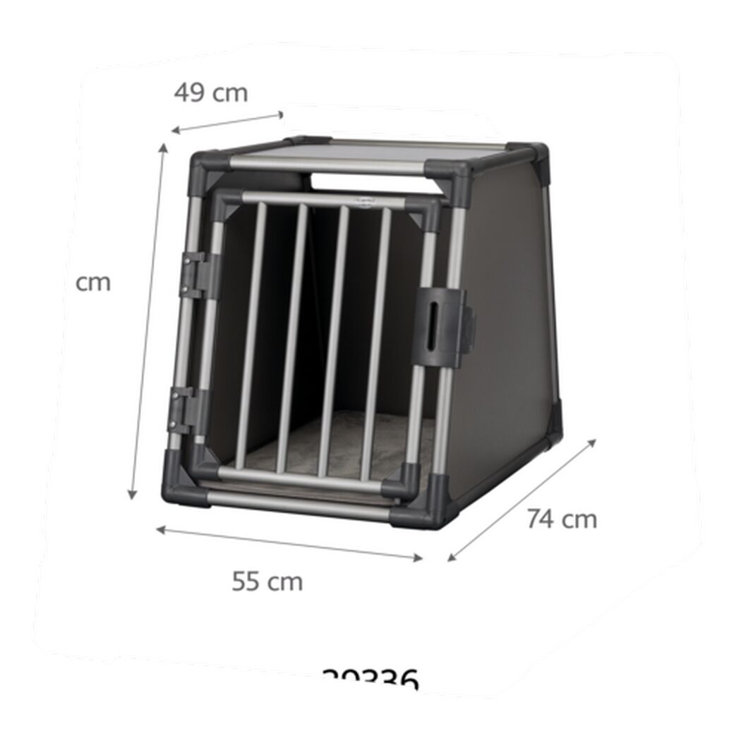 Transportbox M Aluminium graphitfarben 55 x 61 x 74 cm
