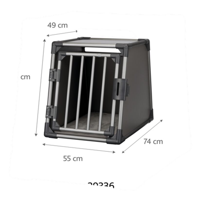 Transportbox M Aluminium graphitfarben 55 x 61 x 74 cm