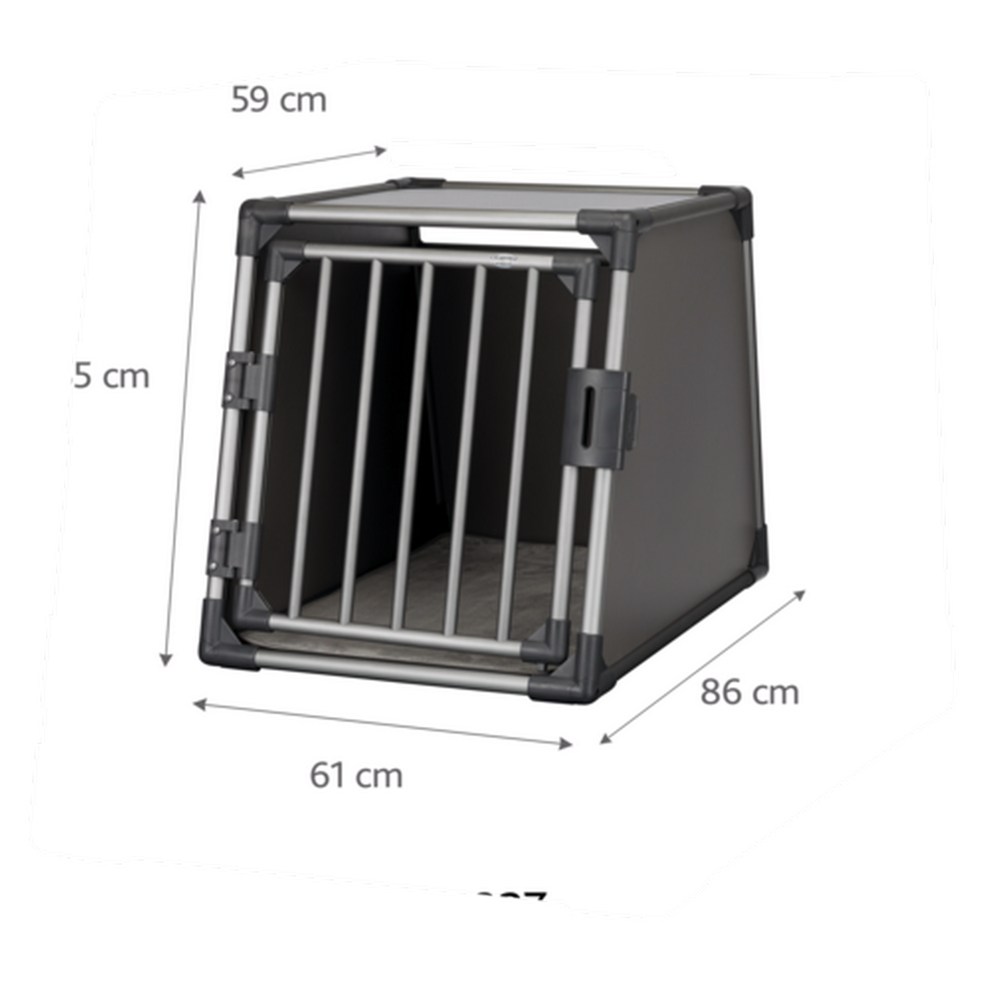 Transportbox M-L Aluminium graphitfarben 61 x 65 x 86 cm