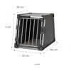 Transportbox M-L Aluminium graphitfarben 61 x 65 x 86 cm