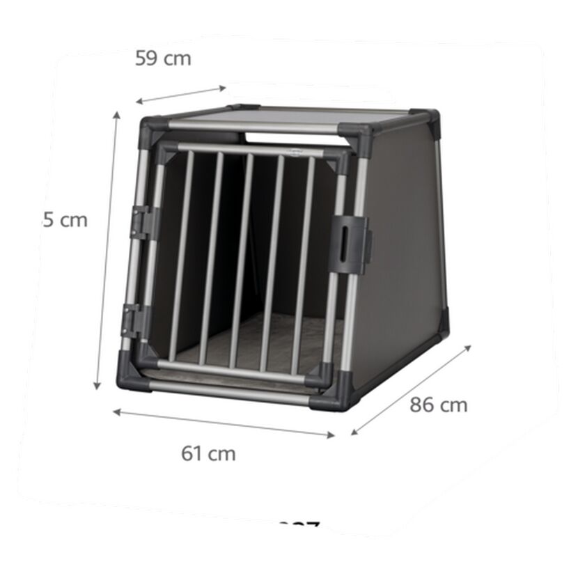 Transportbox M-L Aluminium graphitfarben 61 x 65 x 86 cm