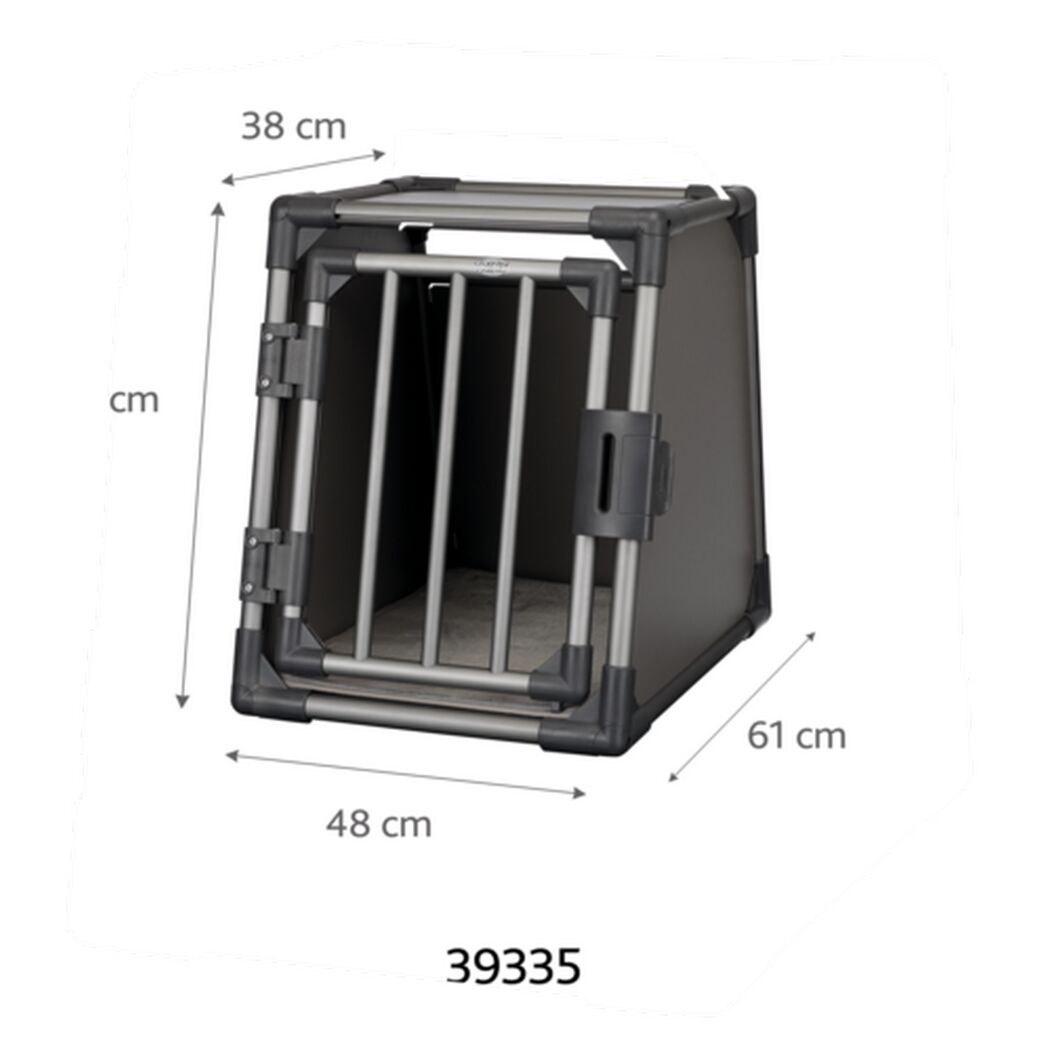 Transportbox S Aluminium graphitfarben 48 x 56 x 61 cm