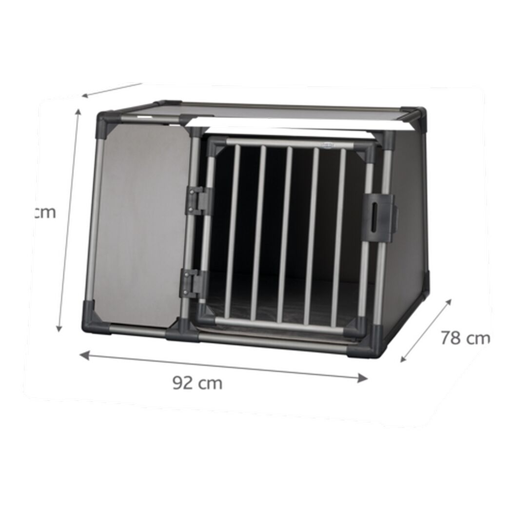 Transportbox L Aluminium graphitfarben 92 x 64 x 78 cm