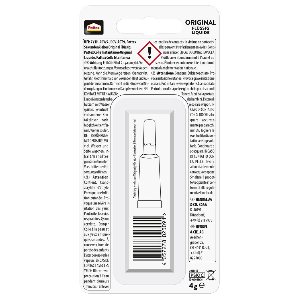 Sekundenkleber flüssig transparent  3+1 g
