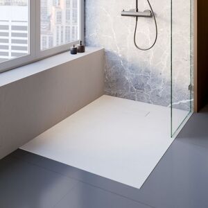 Duschwanne 'DWM-Tec Midra' mattweiß mit Steinstruktur 90 x 120 cm