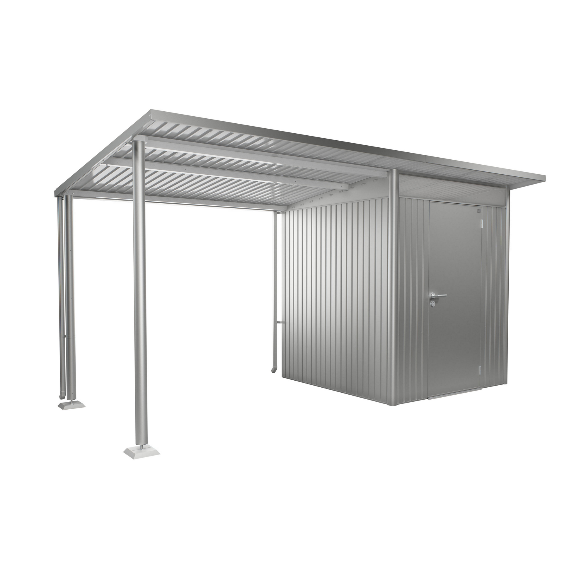 Seitendach Gr. L zu Gerätehaus AvantGarde A1, A5 silber-metallic