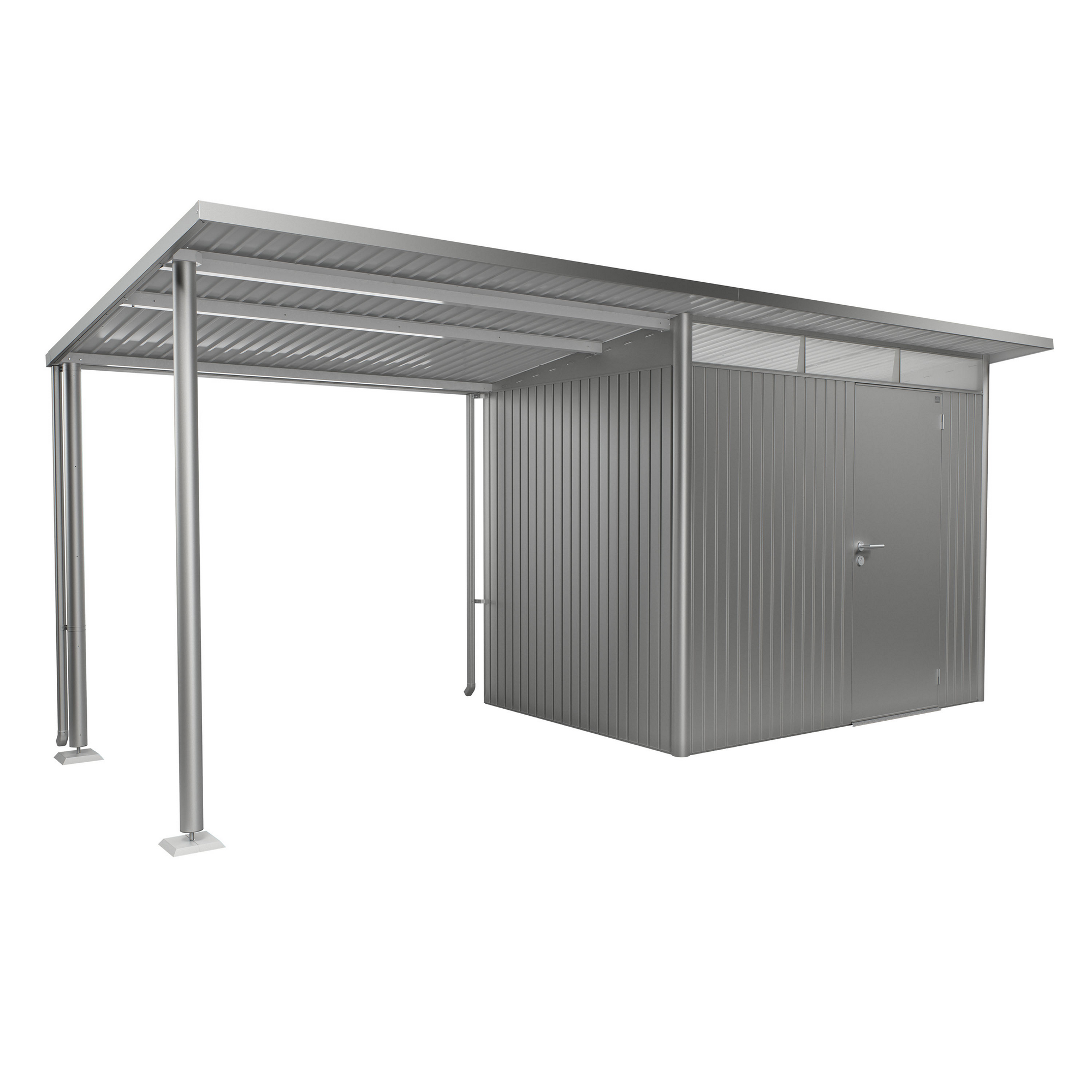 Seitendach Gr. L zu Gerätehaus AvantGarde A1, A5 silber-metallic