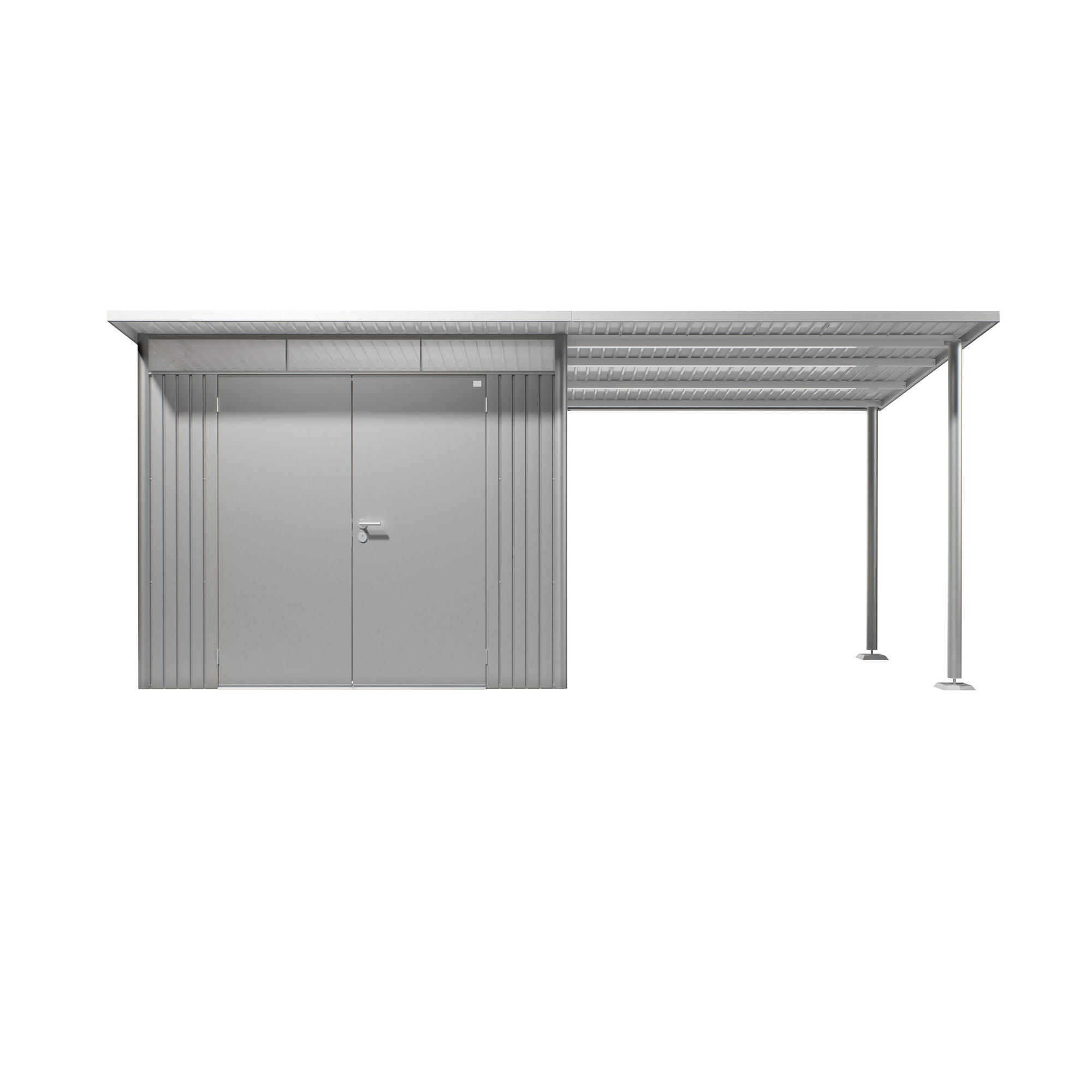 Seitendach Gr. L zu Gerätehaus AvantGarde A1, A5 silber-metallic