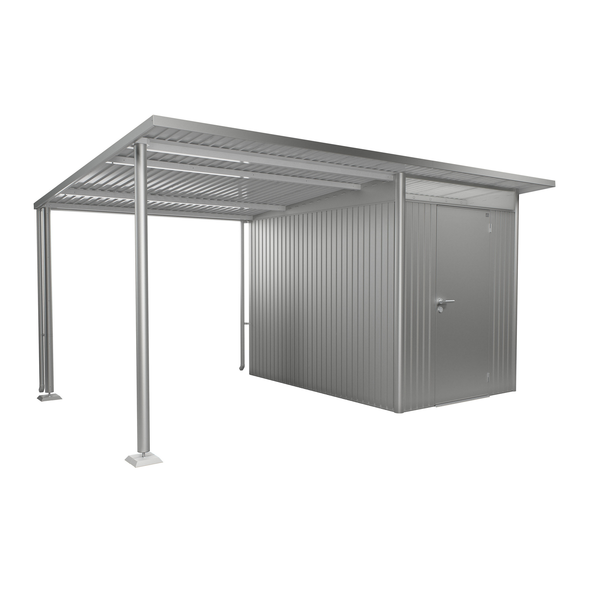 Seitendach Gr. L zu Gerätehaus AvantGarde A3,A7 silber-metallic