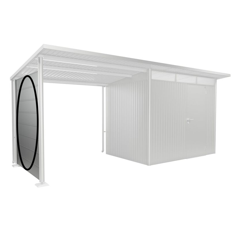 Seitenwand für Seitendach zu Gerätehaus AvantGarde A1,A5 silber-metallic