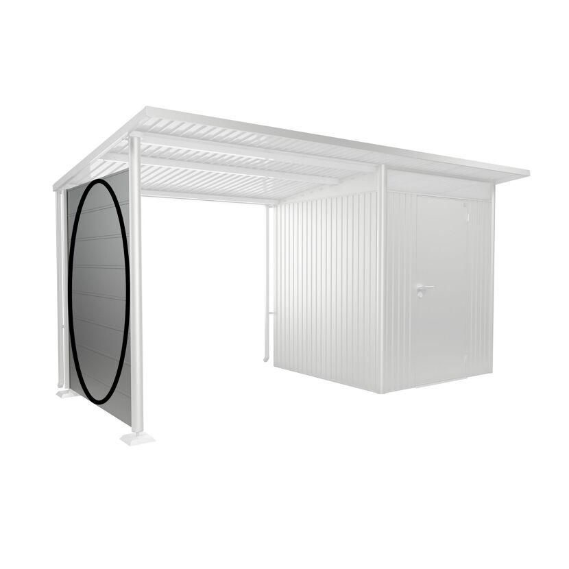 Seitenwand für Seitendach zu Gerätehaus AvantGarde A1,A5 silber-metallic