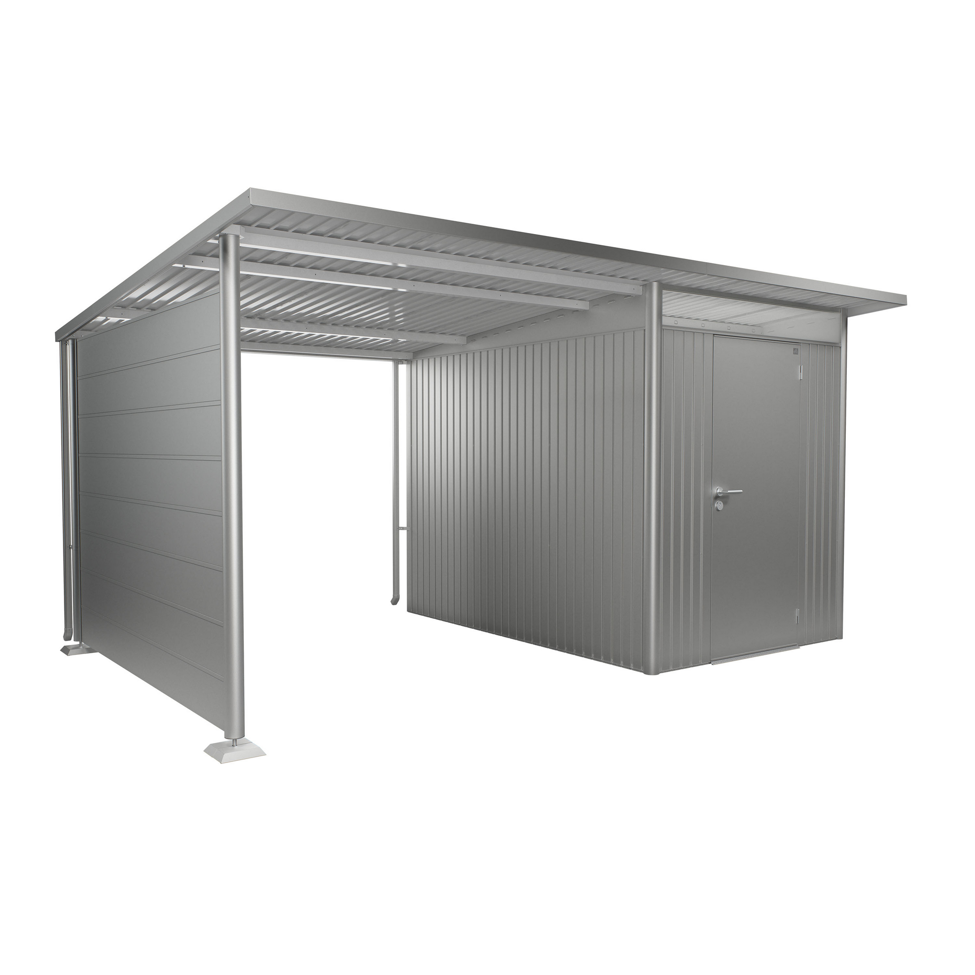 Seitenwand für Seitendach zu Gerätehaus AvantGarde A3,A7 silber-metallic