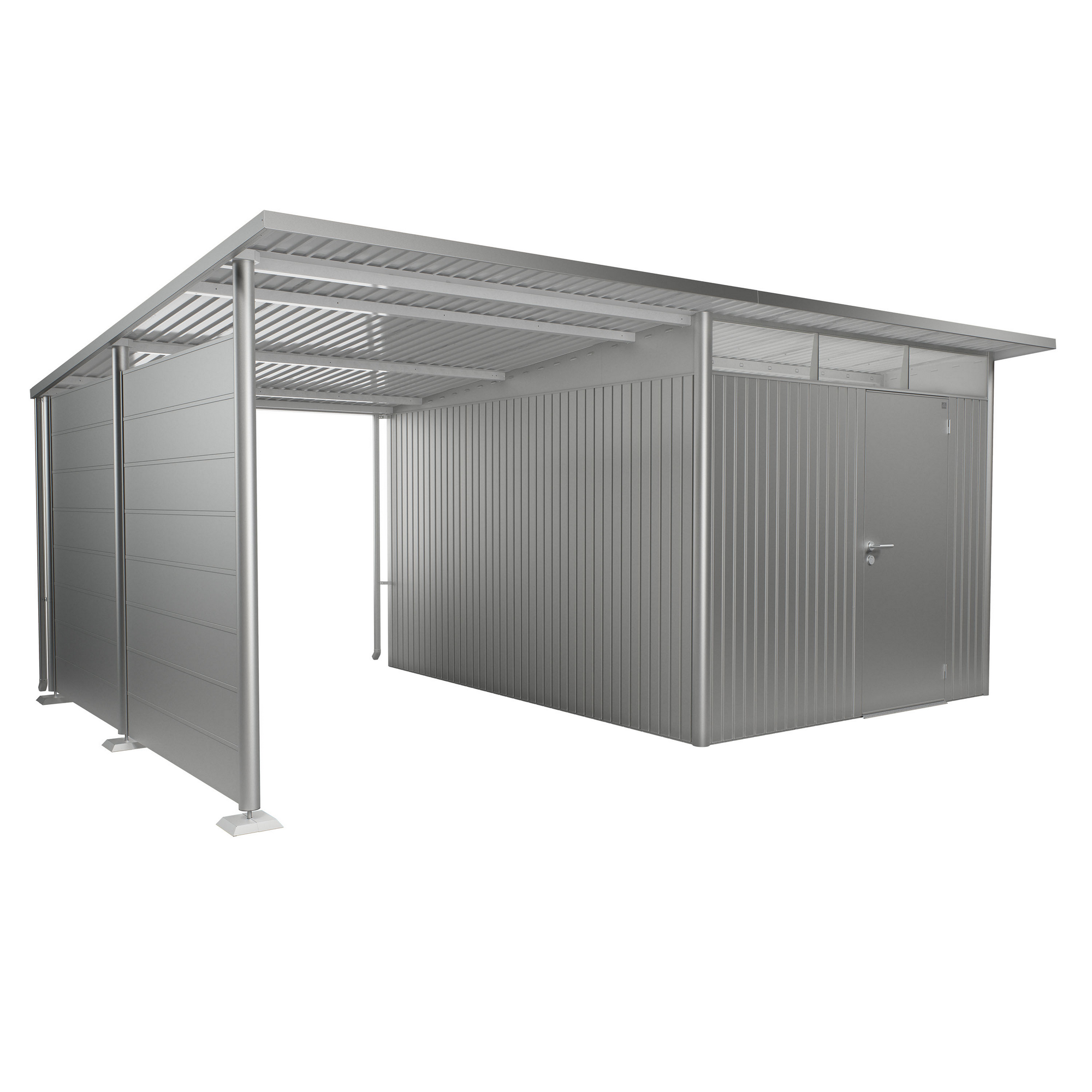 Seitenwand für Seitendach zu Gerätehaus AvantGarde A4,A8 silber-metallic