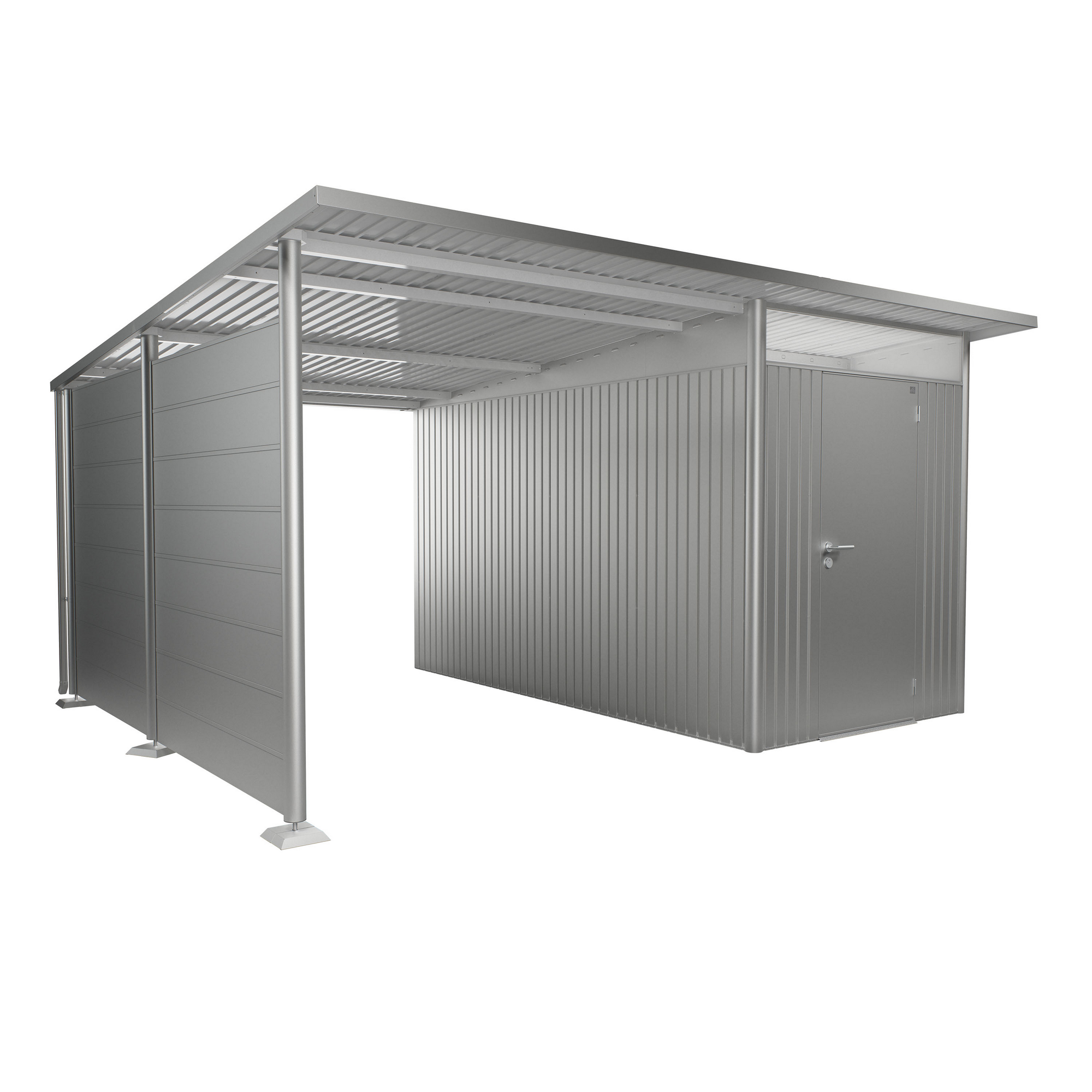 Seitenwand für Seitendach zu Gerätehaus AvantGarde A4,A8 silber-metallic