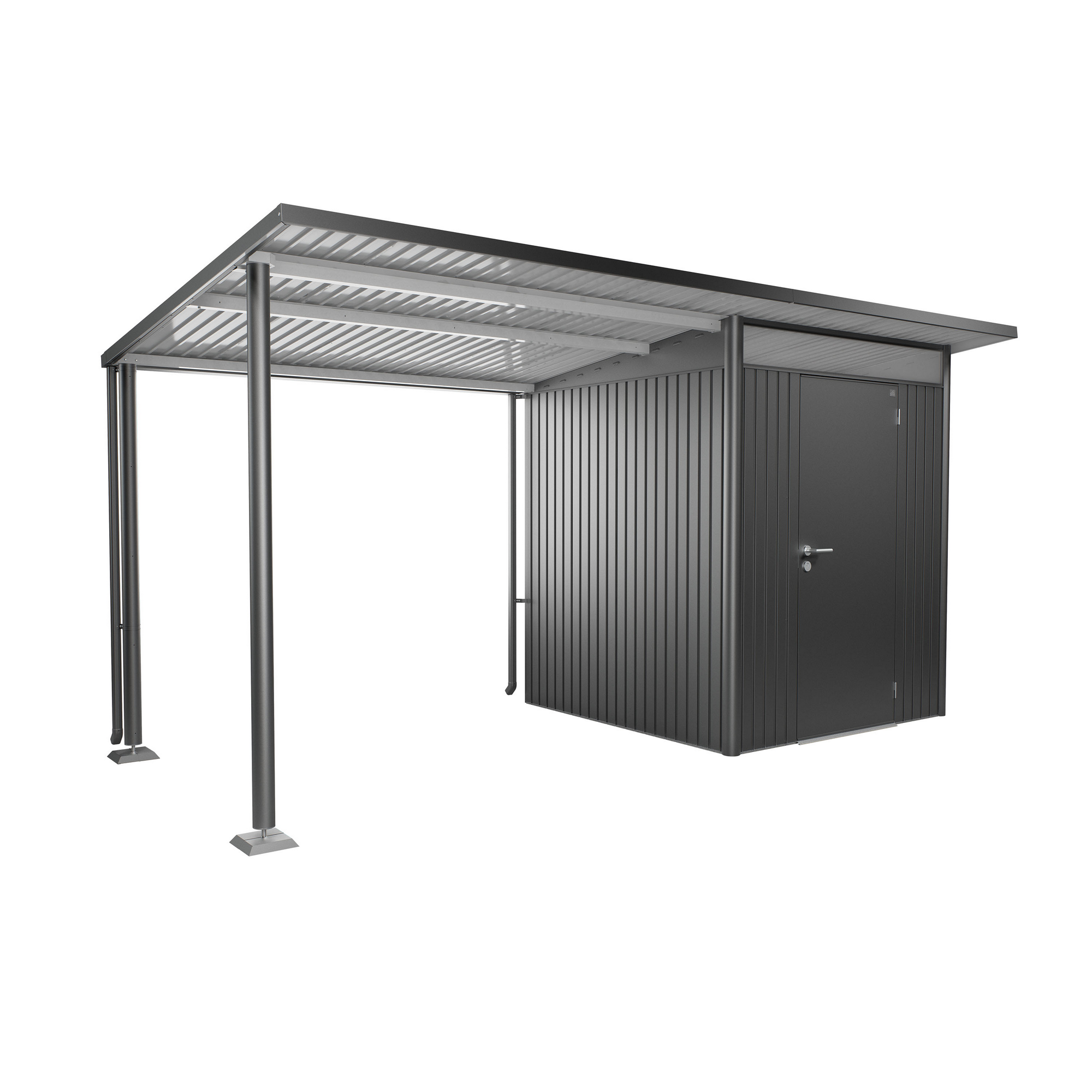 Seitendach Gr. L zu Gerätehaus AvantGarde A1, A5 dunkelgrau-metallic