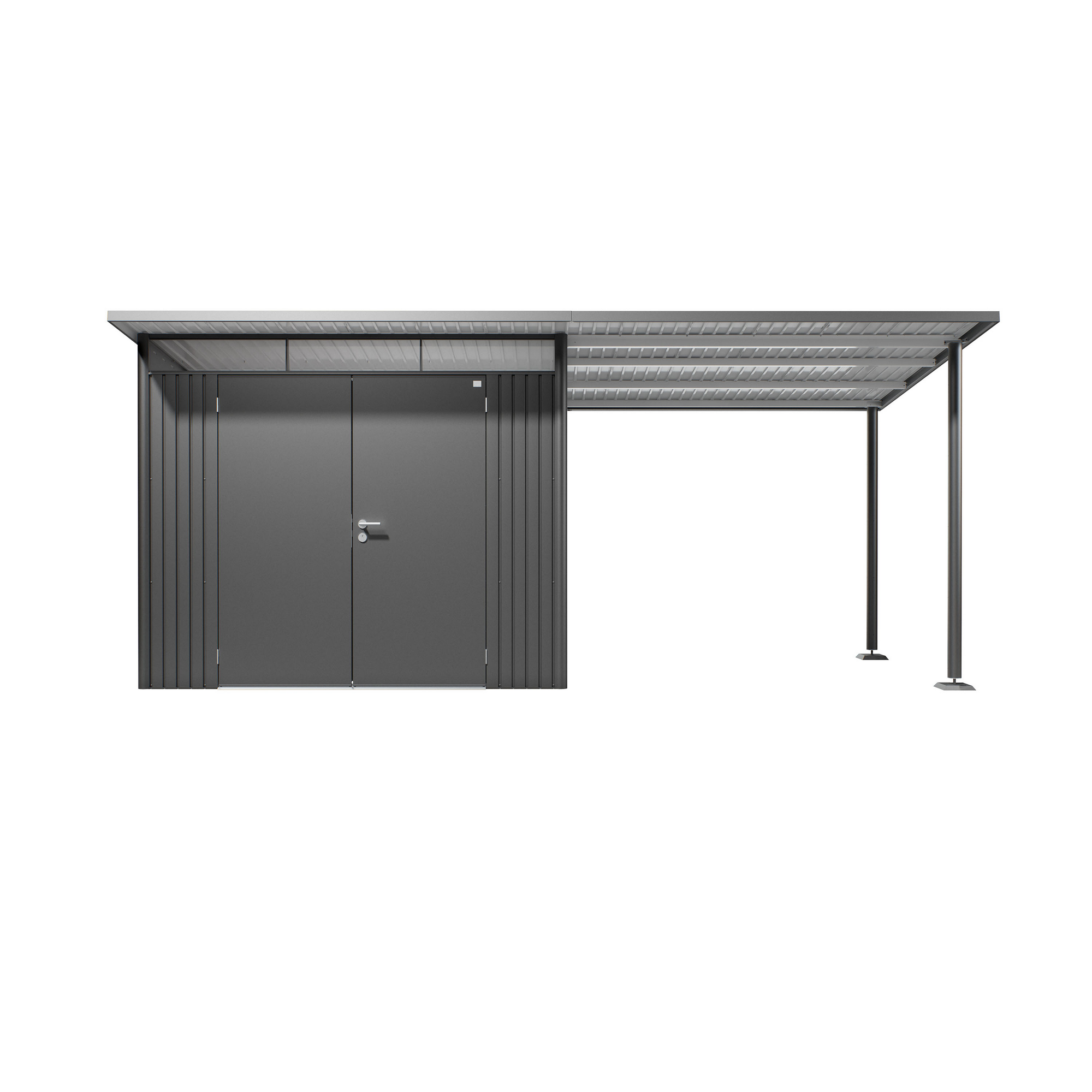 Seitendach Gr. L zu Gerätehaus AvantGarde A1, A5 dunkelgrau-metallic