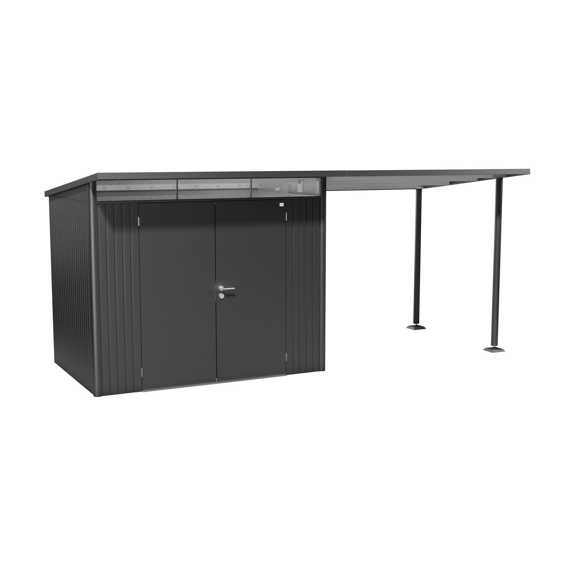 Seitendach Gr. L zu Gerätehaus AvantGarde A1, A5 dunkelgrau-metallic