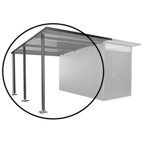 Seitendach Gr. L zu Gerätehaus AvantGarde A4,A8 dunkelgrau-metallic