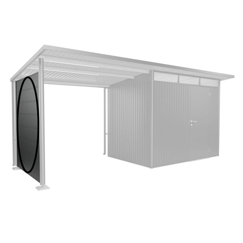 Seitenwand für Seitendach zu Gerätehaus AvantGarde A1,A5 dunkelgrau-metallic