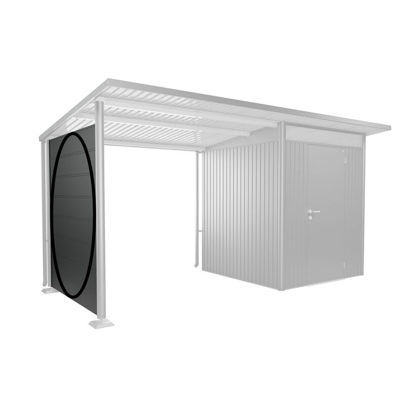 Seitenwand für Seitendach zu Gerätehaus AvantGarde A1,A5 dunkelgrau-metallic