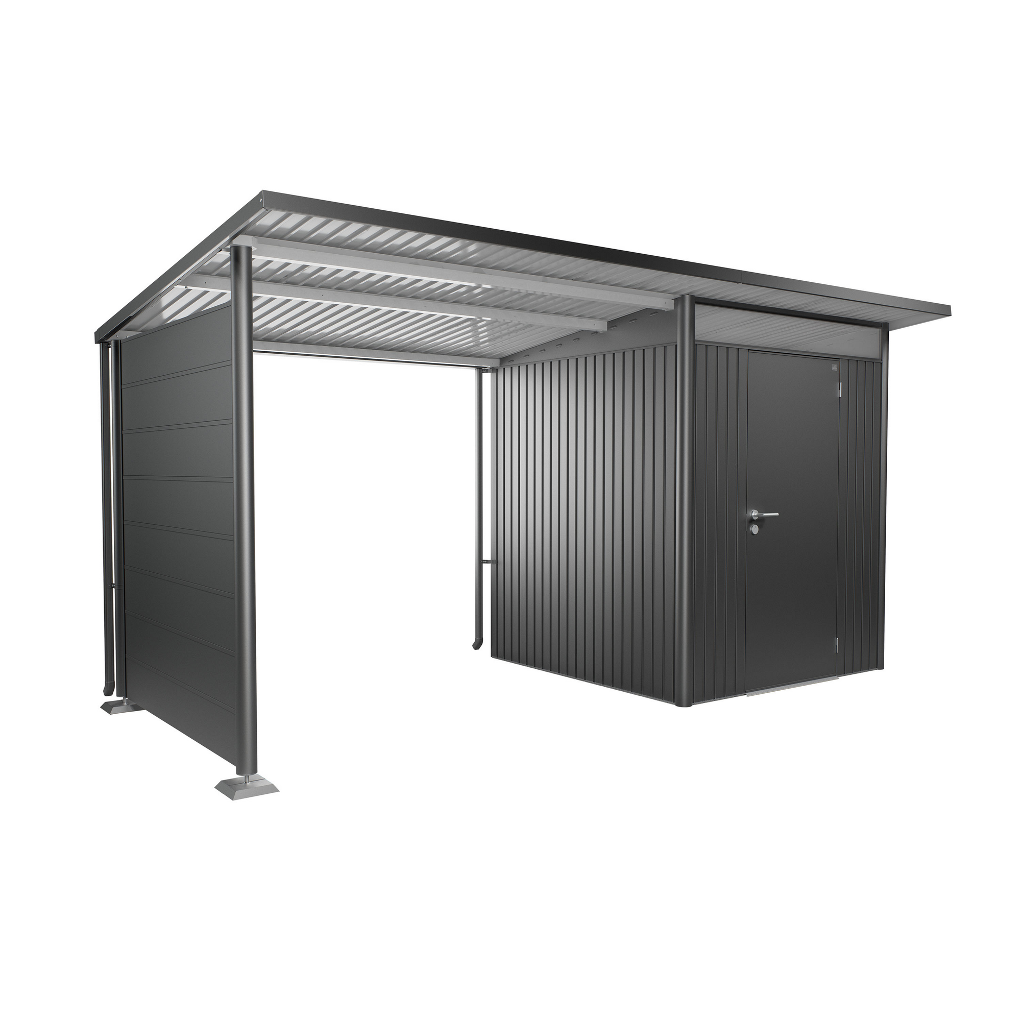 Seitenwand für Seitendach zu Gerätehaus AvantGarde A1,A5 dunkelgrau-metallic