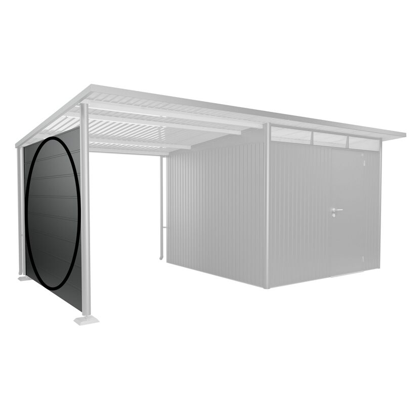 Seitenwand für Seitendach zu Gerätehaus AvantGarde A3,A7 dunkelgrau-metallic