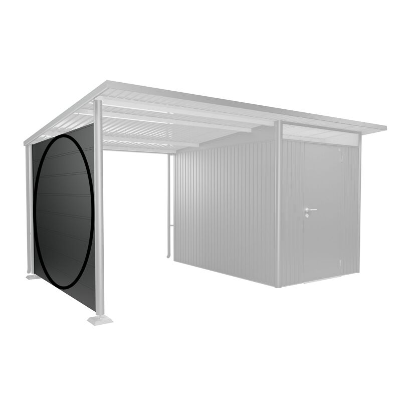 Seitenwand für Seitendach zu Gerätehaus AvantGarde A3,A7 dunkelgrau-metallic